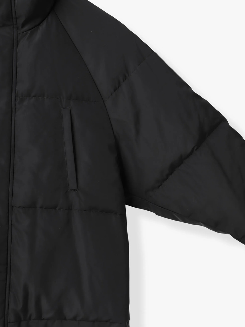 ハイカウント タフタ ダウンショートフーディー 詳細画像 black 2