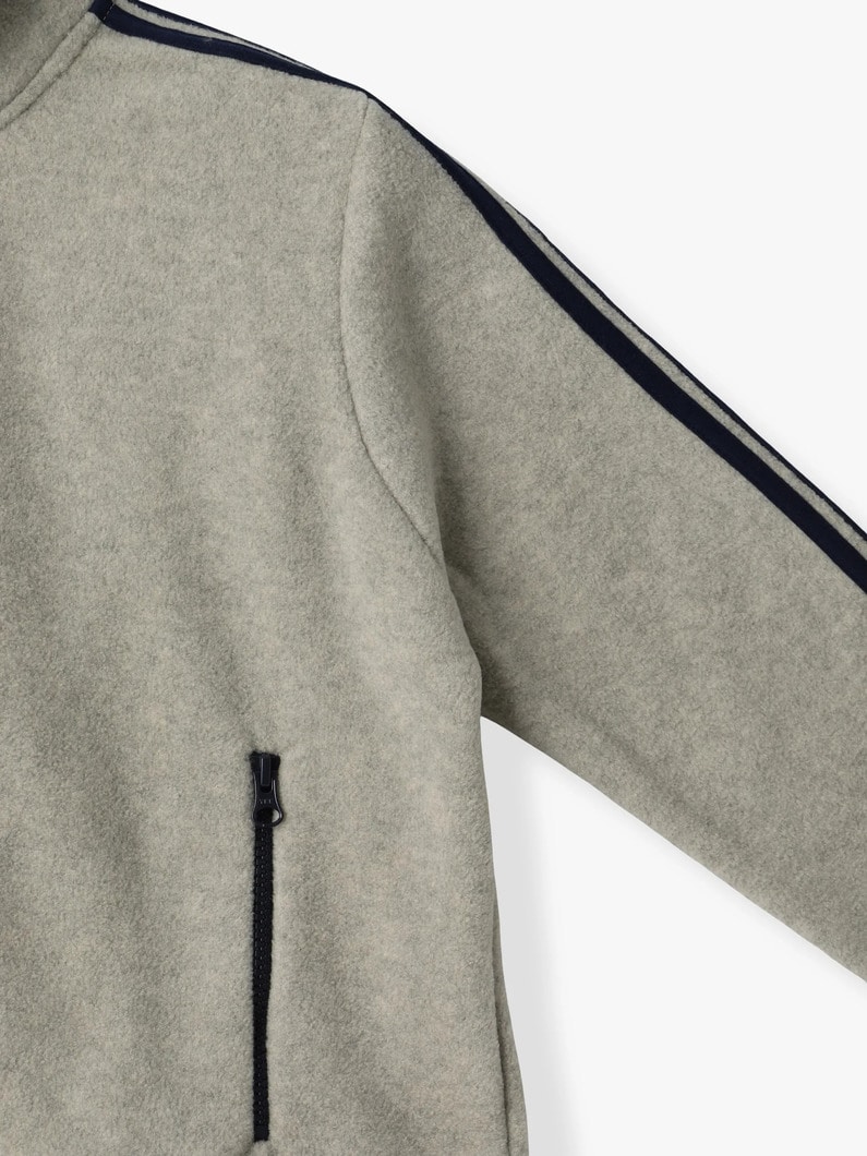 フリース タイトフィット トラックジャケット（レッド/オートミール） 詳細画像 oatmeal 2