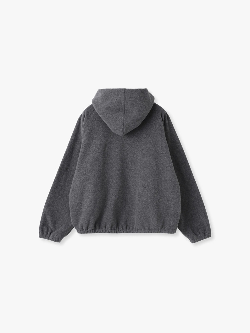 フリース フーディーブルゾン（グレー/ネイビー） 詳細画像 navy 1