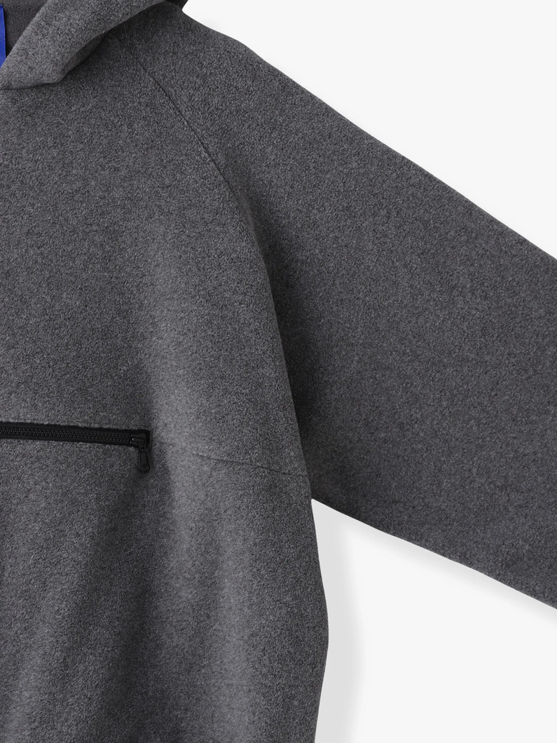 フリース フーディーブルゾン（グレー/ネイビー） 詳細画像 navy 2