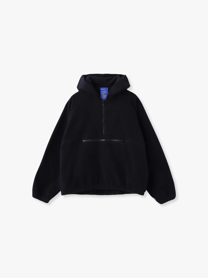 フリース フーディーブルゾン（グレー/ネイビー） 詳細画像 navy 1