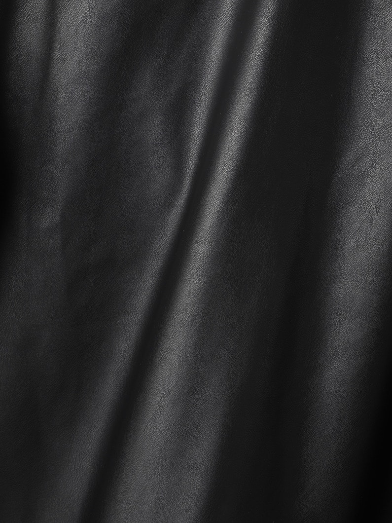 フェイクレザー ボクシー シャツジャケット 詳細画像 brown 3