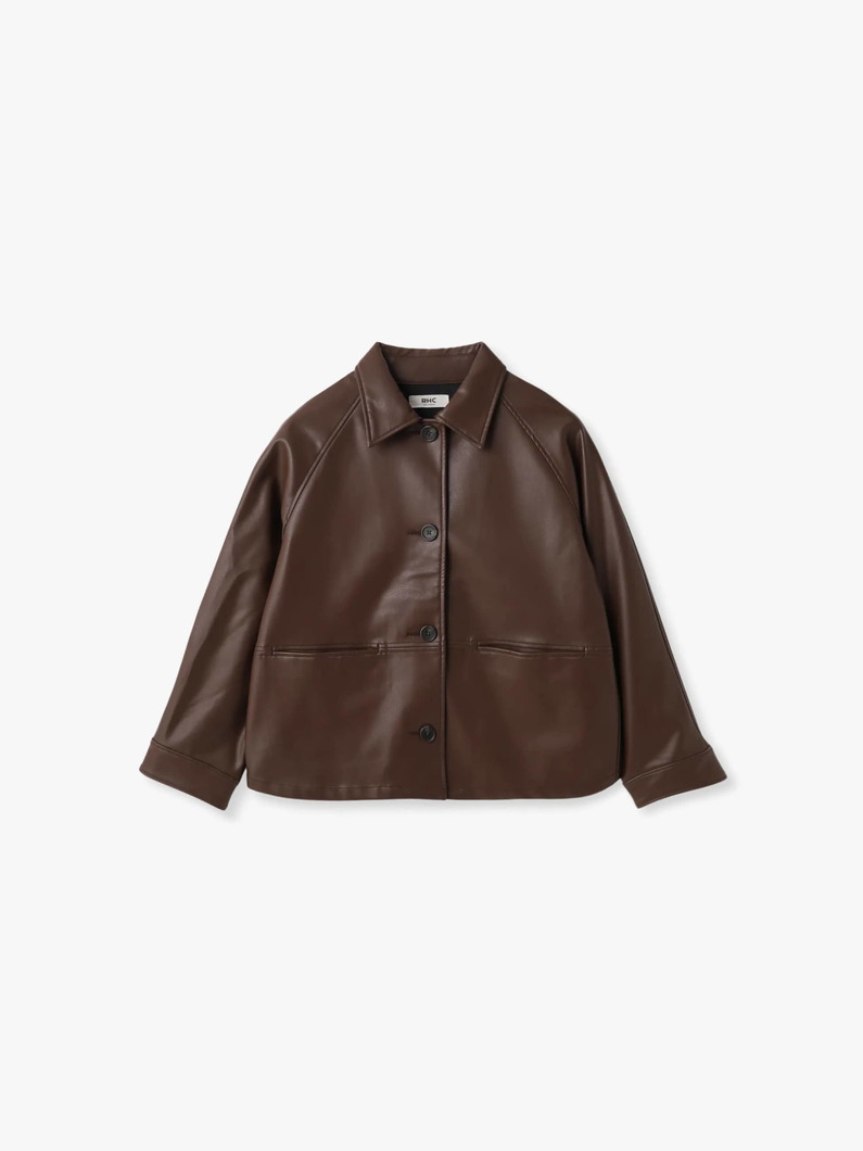 フェイクレザー ボクシー シャツジャケット｜RHC(アールエイチ