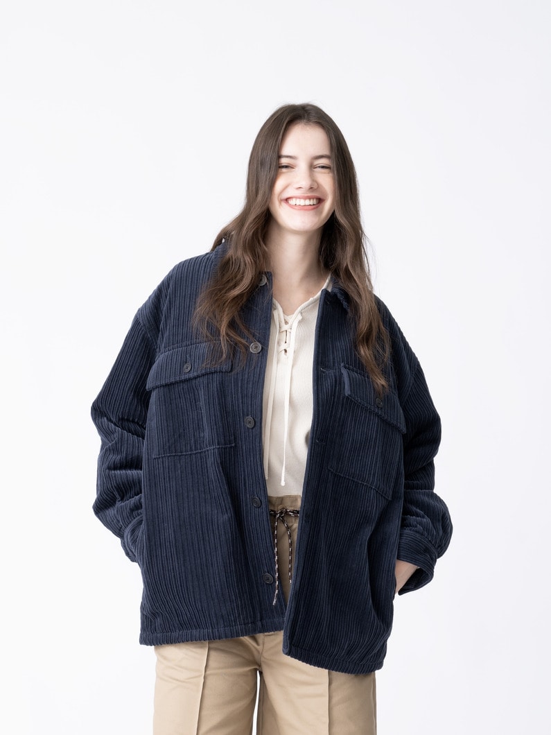 コーデュロイ CPO シャツジャケット 詳細画像 navy 3