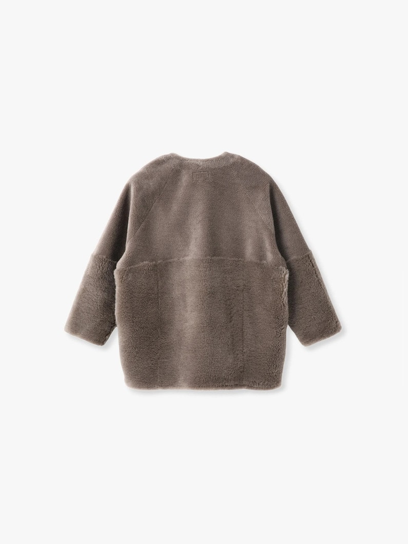 ウール ボア ジャケット（ベージュ/チャコールグレー） 詳細画像 beige 1