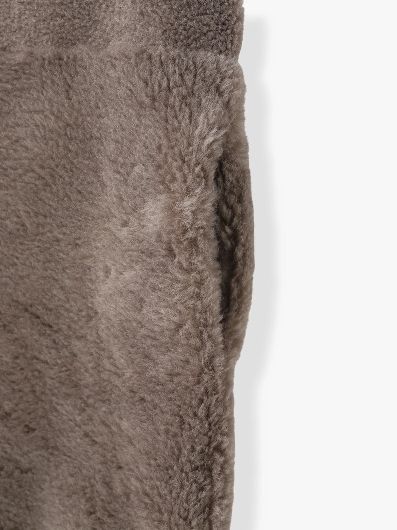 ウール ボア ジャケット（ベージュ/チャコールグレー） 詳細画像 beige 3