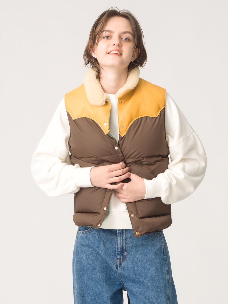 クリスティー ベスト（ベージュ/ブラウン） 詳細画像 brown