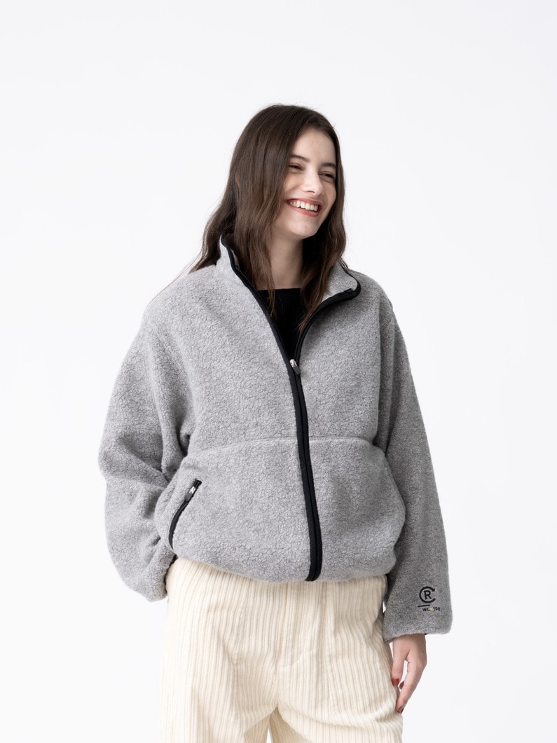 フリース フルジップ ジャケット 詳細画像 gray 2