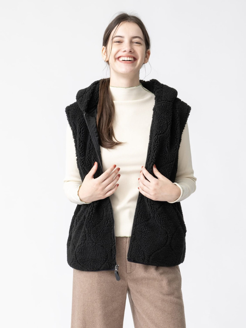 3WAY レイヤード キルティングジャケット 詳細画像 black 4