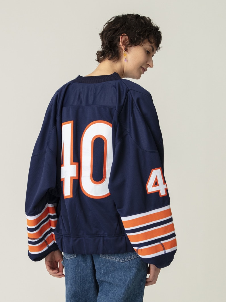 フットボール ジャージー リメイクジャケット 詳細画像 navy 2