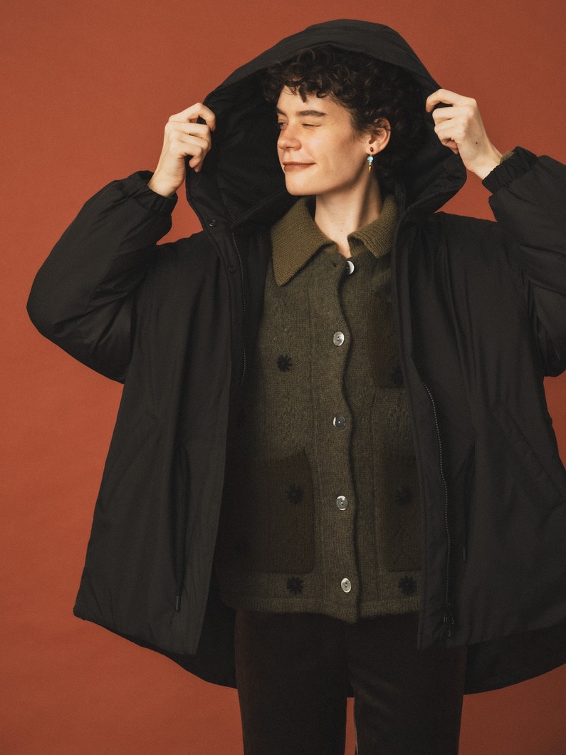 パッファー フーディージャケット（ブラック） 詳細画像 black 1