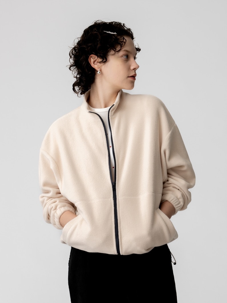 フリース ジップアップ ジャケット 詳細画像 ivory 2