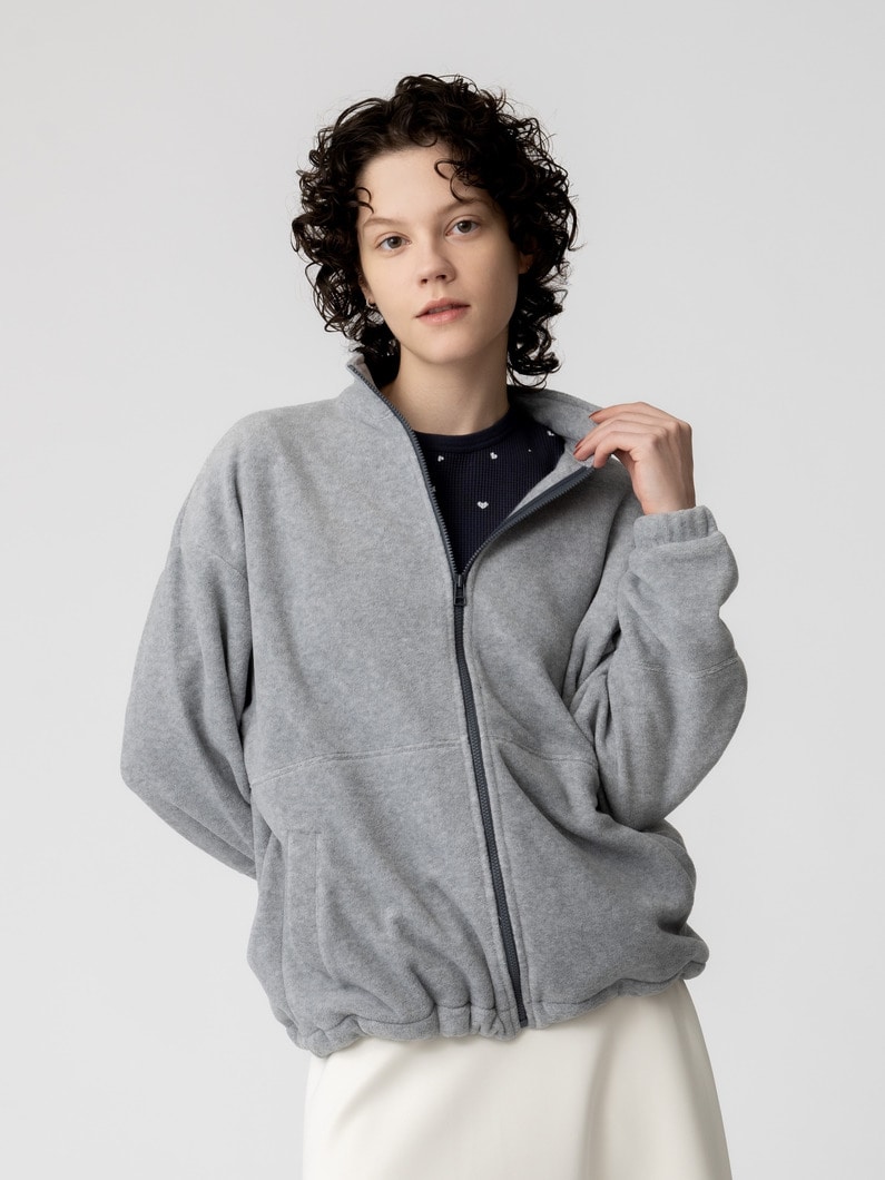 フリース ジップアップ ジャケット 詳細画像 light gray 2