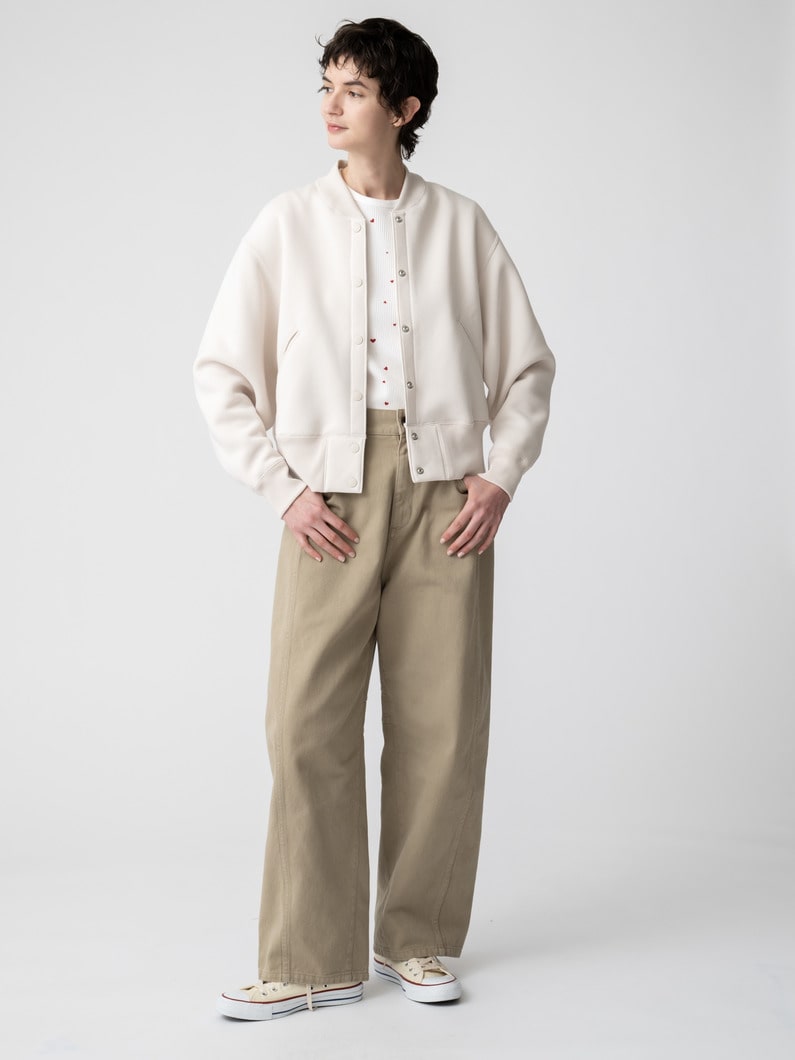 ダブルニット ブルゾン 詳細画像 ivory 4