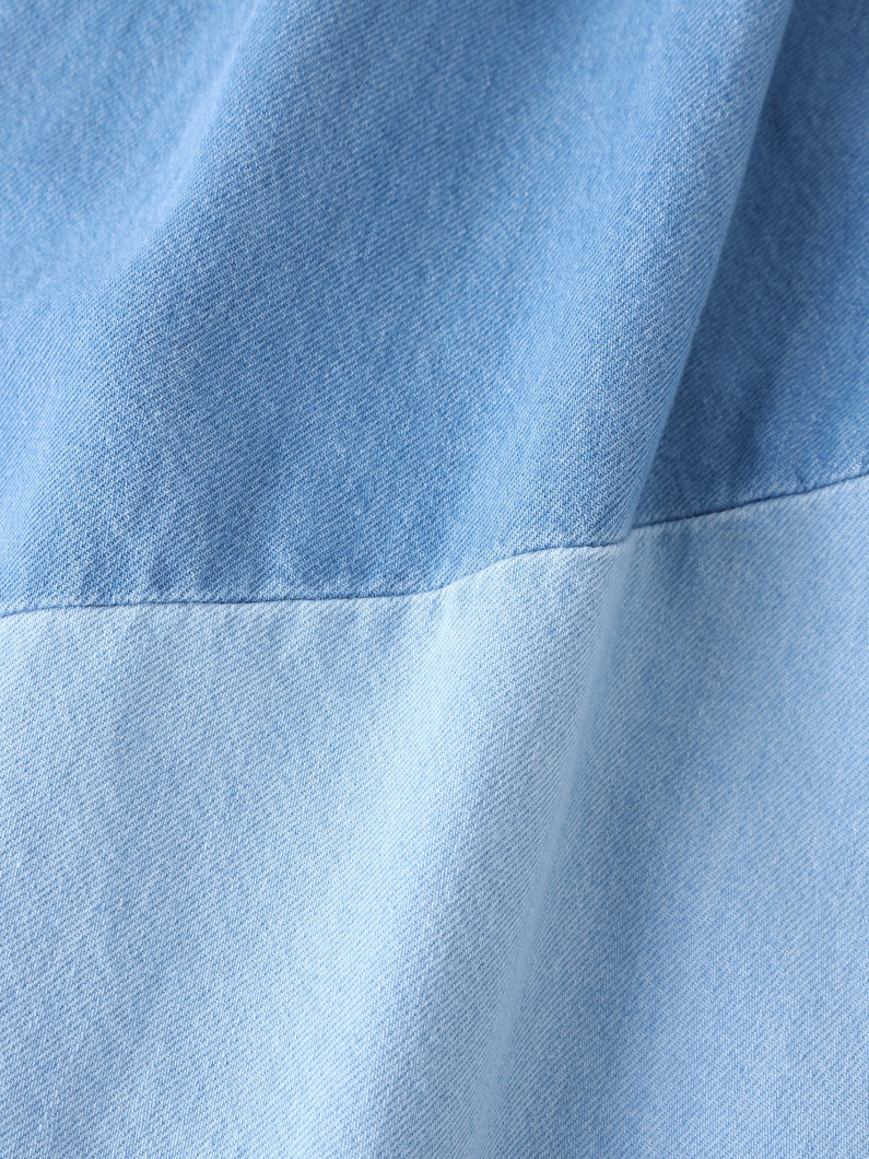 パッチワーク デニム フレアスカート 詳細画像 blue 3