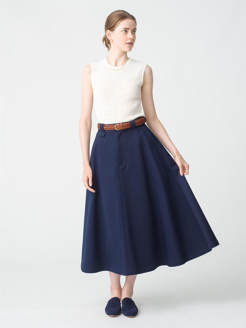 オーガニックコットン ツイルスカート 詳細画像 navy 2