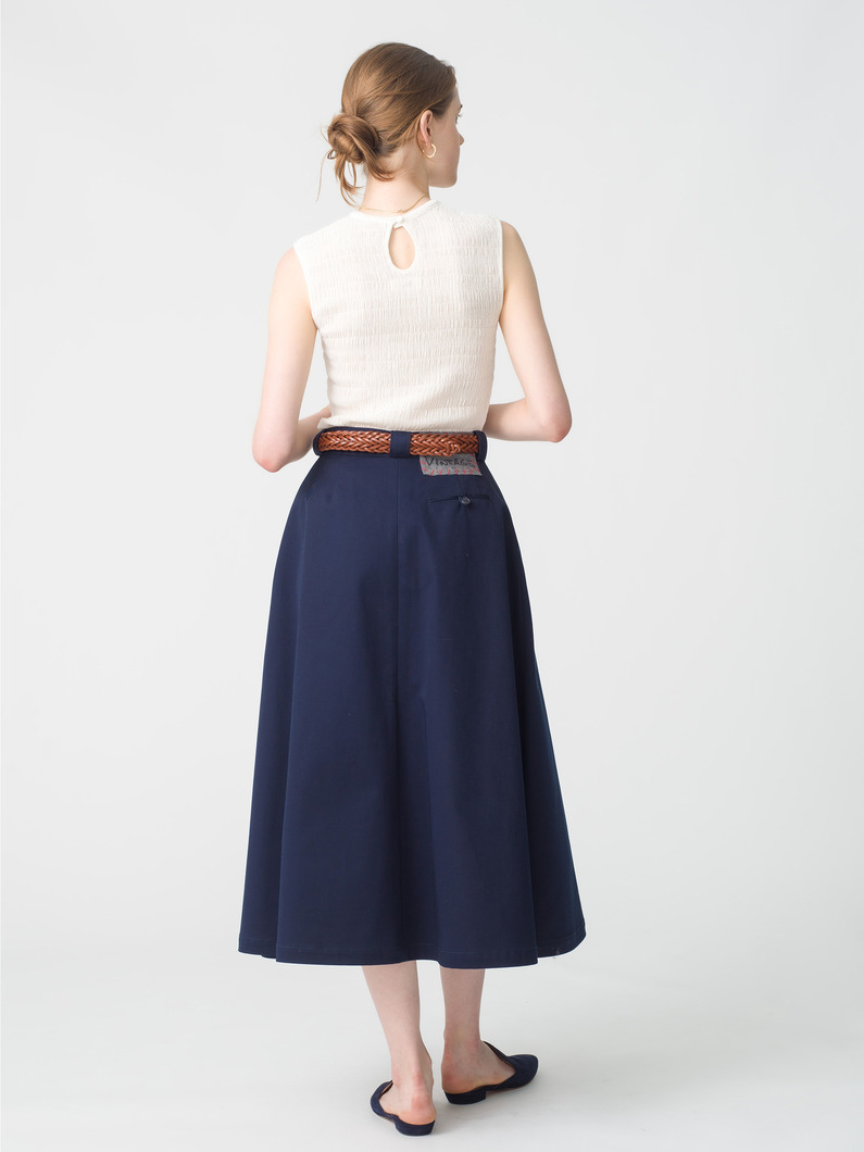 オーガニックコットン ツイルスカート 詳細画像 navy 3