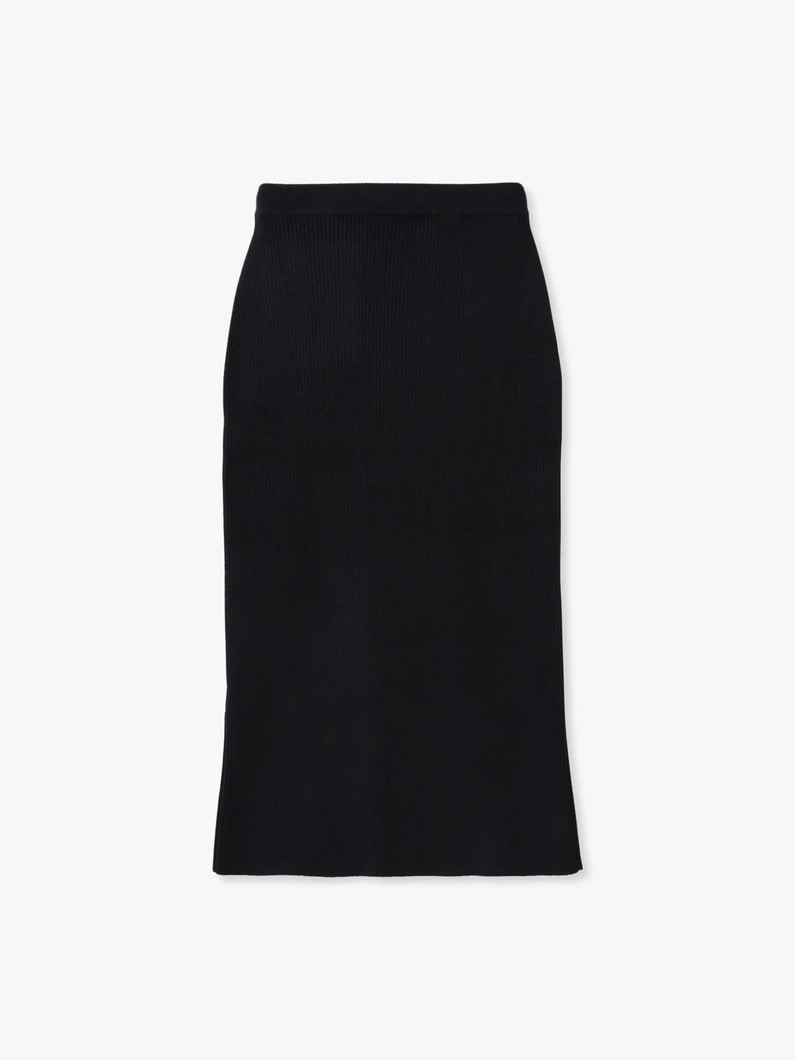 モールリブ ニットスカート 詳細画像 black 3