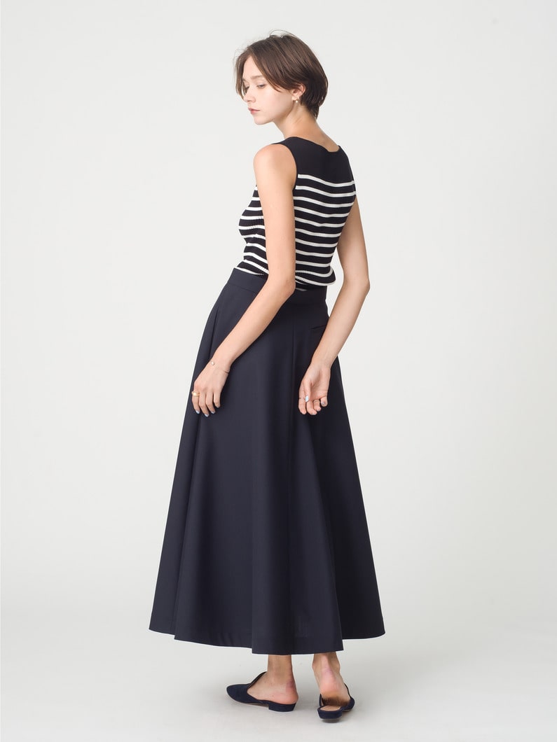 ドライポプリン フレアスカート 詳細画像 navy 2