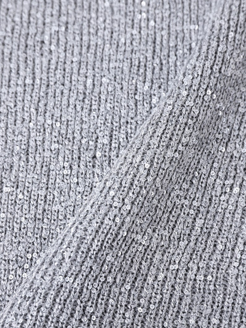 スパングル ニット スカート（シルバー/ブラック） 詳細画像 silver 1