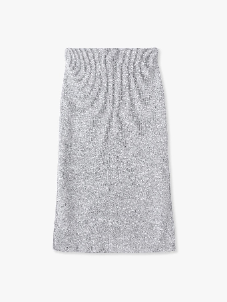 スパングル ニット スカート（シルバー/ブラック） 詳細画像 silver 4