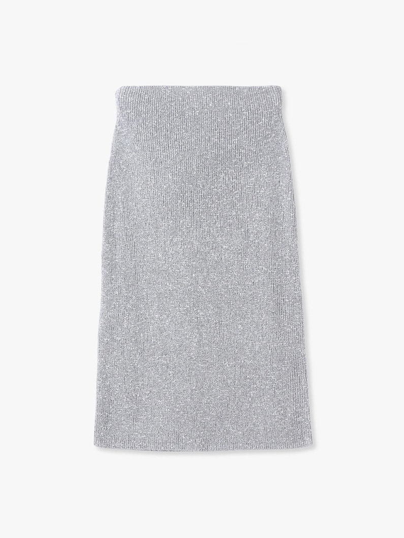 スパングル ニット スカート（シルバー/ブラック） 詳細画像 silver 5