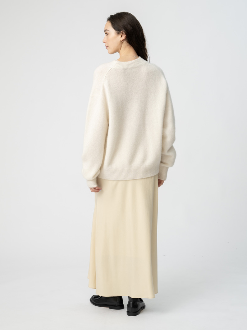 サテン ロングスカート（クリーム/ブラック） 詳細画像 cream 3