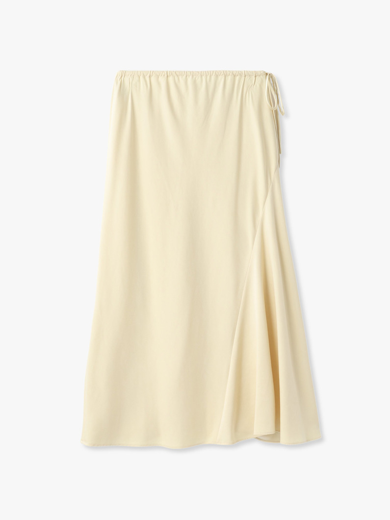 サテン ロングスカート（クリーム/ブラック） 詳細画像 cream 4