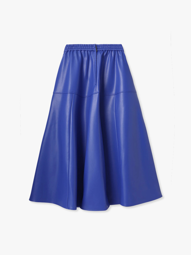 ソフトエコレザー サーキュラー スカート 詳細画像 blue 1