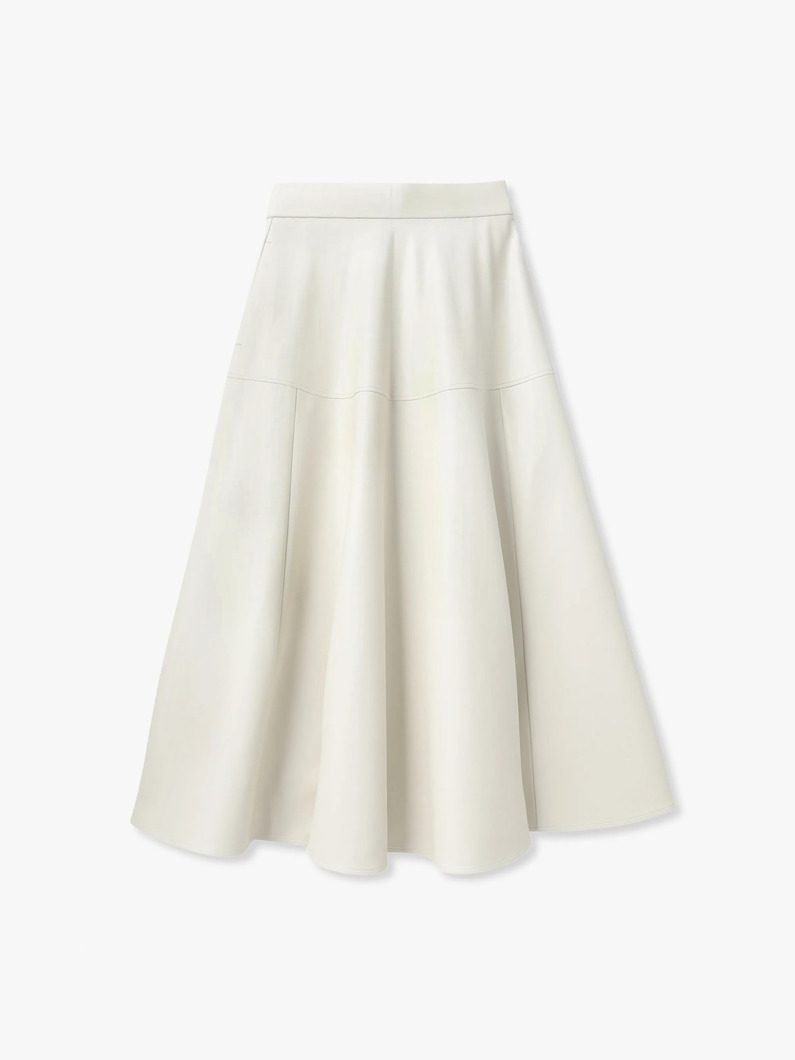 ソフトエコレザー サーキュラー スカート 詳細画像 off white 4
