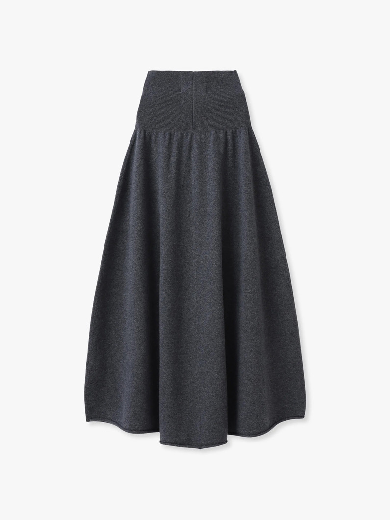 イージー カシミア フレアスカート（ライトピンク/ダークブラウン/グレー） 詳細画像 light pink 1