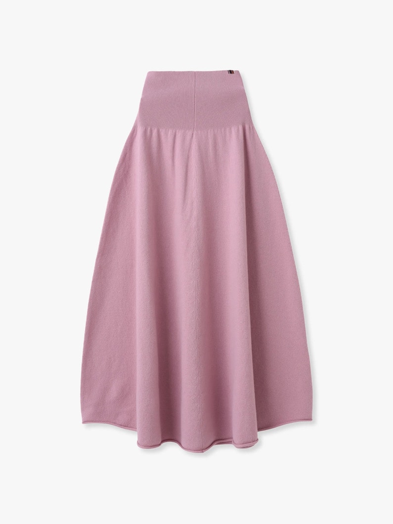 イージー カシミア フレアスカート（ライトピンク/ダークブラウン/グレー） 詳細画像 light pink 2