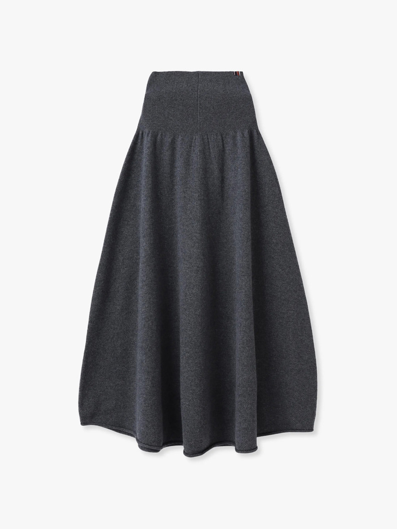 イージー カシミア フレアスカート（ライトピンク/ダークブラウン/グレー） 詳細画像 gray