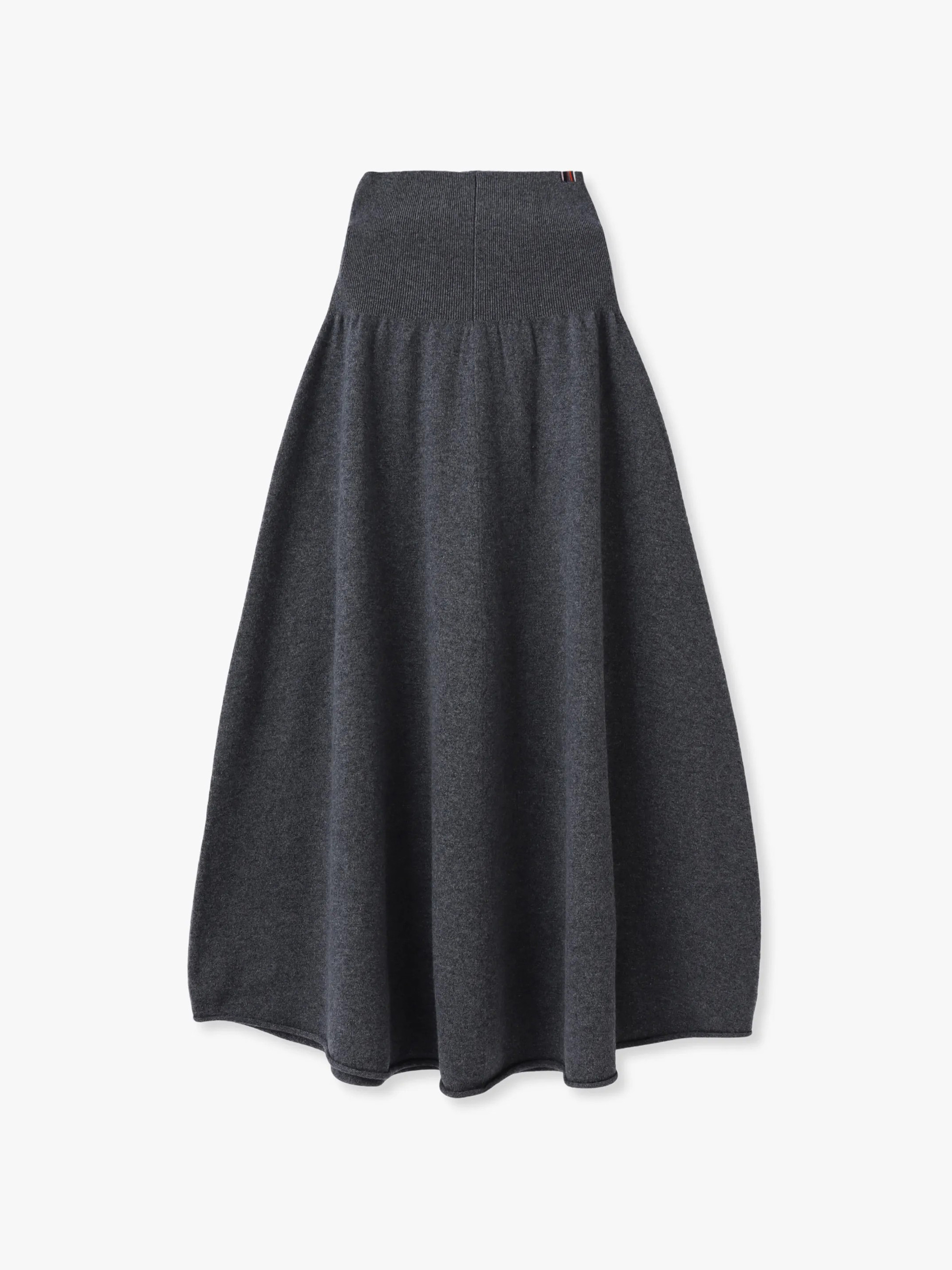 カシミヤ100% ブラック グレー フレアスカート イージー カシミア フレアスカート（ライトピンク/ダーク