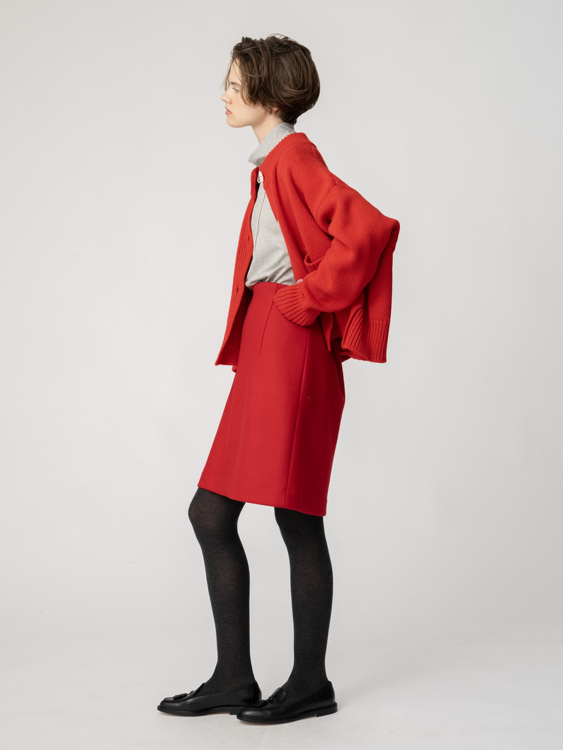 ウールナイロン ミニスカート 詳細画像 red 2