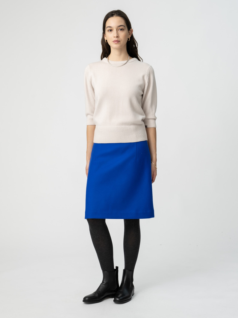 ウールナイロン ミニスカート 詳細画像 blue