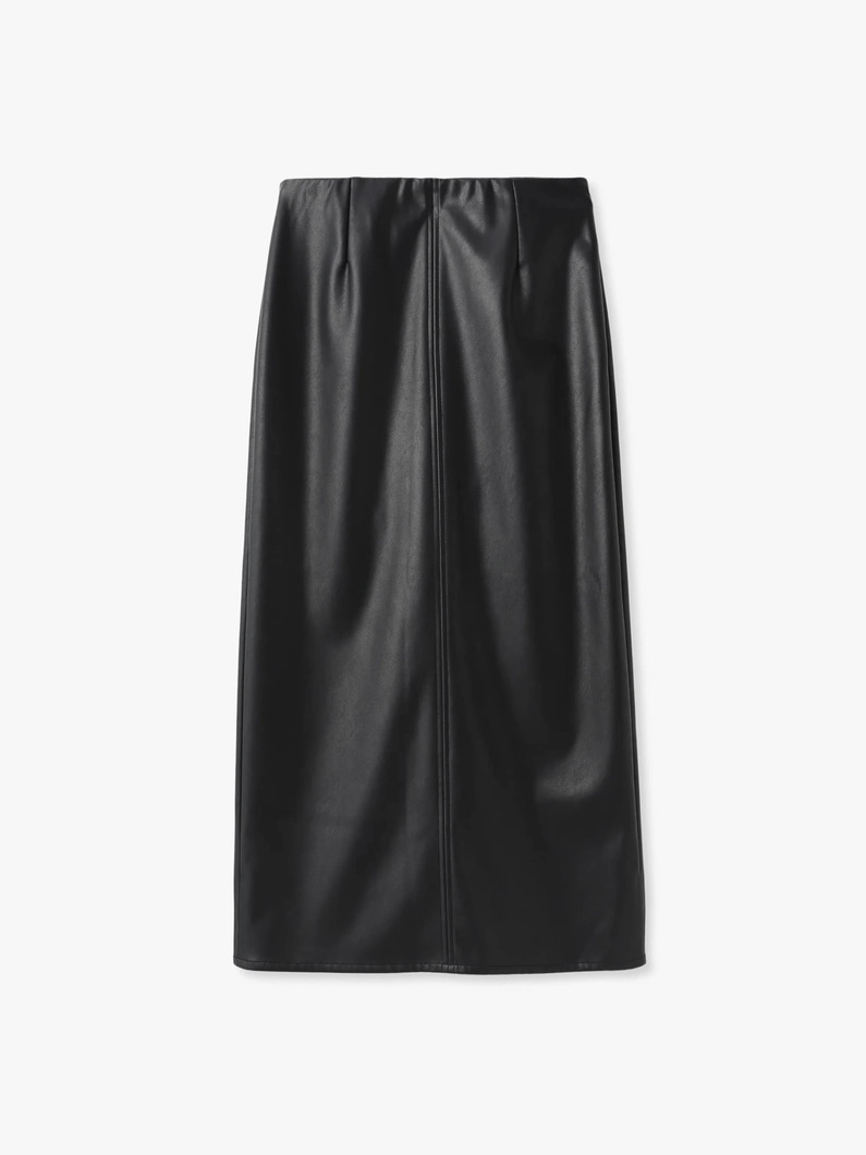 フェイクレザー タイトスカート 詳細画像 black 2