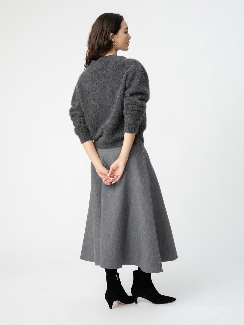 ニット フレアスカート（ブラック/グレー） 詳細画像 gray 2