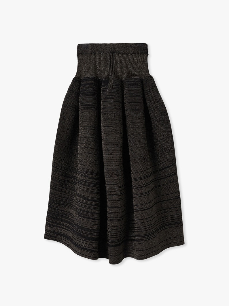 ポッタリー グリッター ラウンデッドヘム スカート 詳細画像 black 1