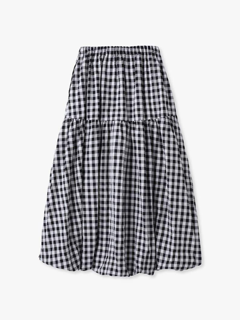 ギンガムチェック バルーン スカート（プレオーダー） 詳細画像 black 1