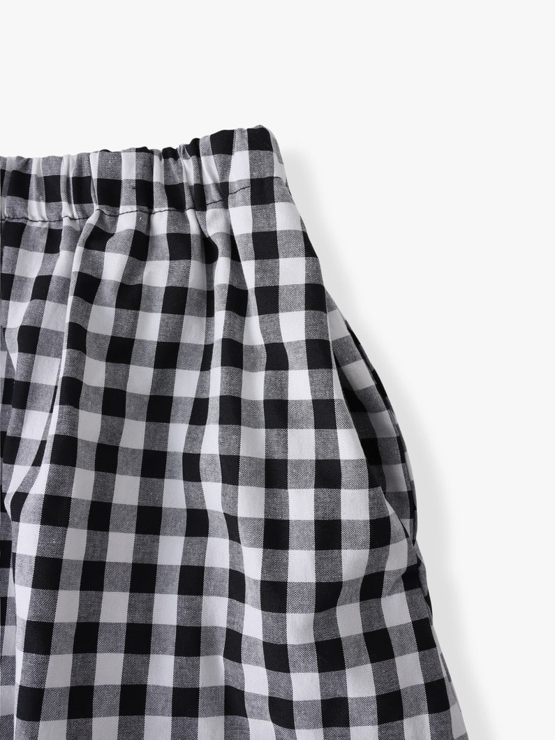 ギンガムチェック バルーン スカート（プレオーダー） 詳細画像 black 3