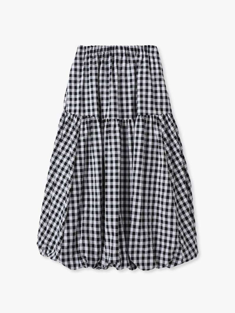 ギンガムチェック バルーン スカート（プレオーダー） 詳細画像 black 1