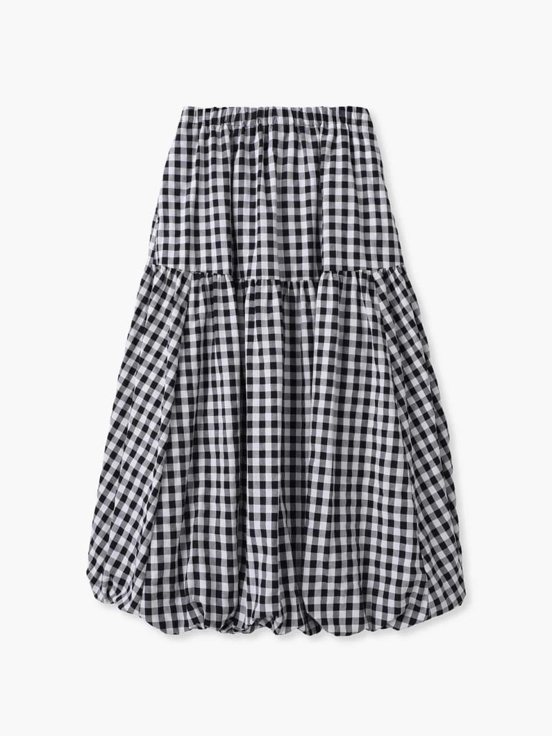 ギンガムチェック バルーン スカート 詳細画像 black 4