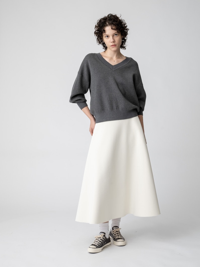 フレアスカート（アイボリー/ブラック） 詳細画像 ivory 1