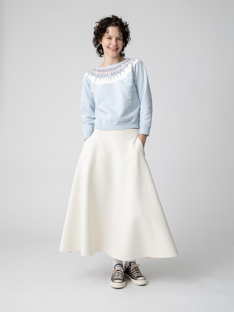 フレアスカート（アイボリー/ブラック） 詳細画像 ivory 3