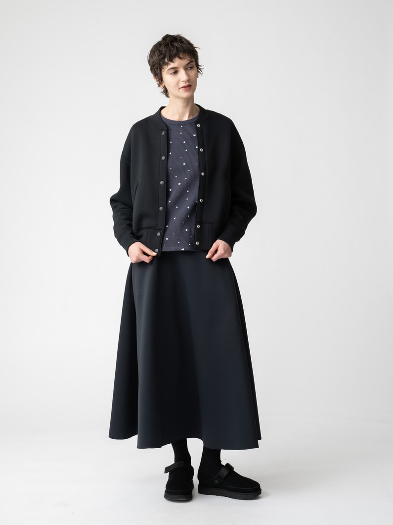 フレアスカート（アイボリー/ブラック） 詳細画像 black 4