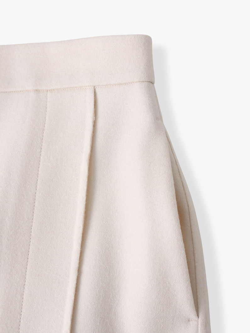 ライトウール メルトン スカート 詳細画像 ivory 3