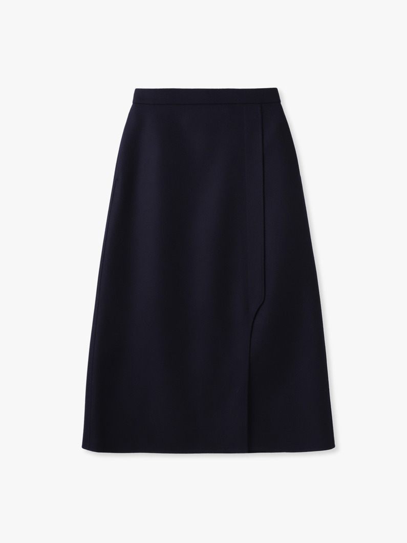 ライトウール メルトン スカート 詳細画像 navy