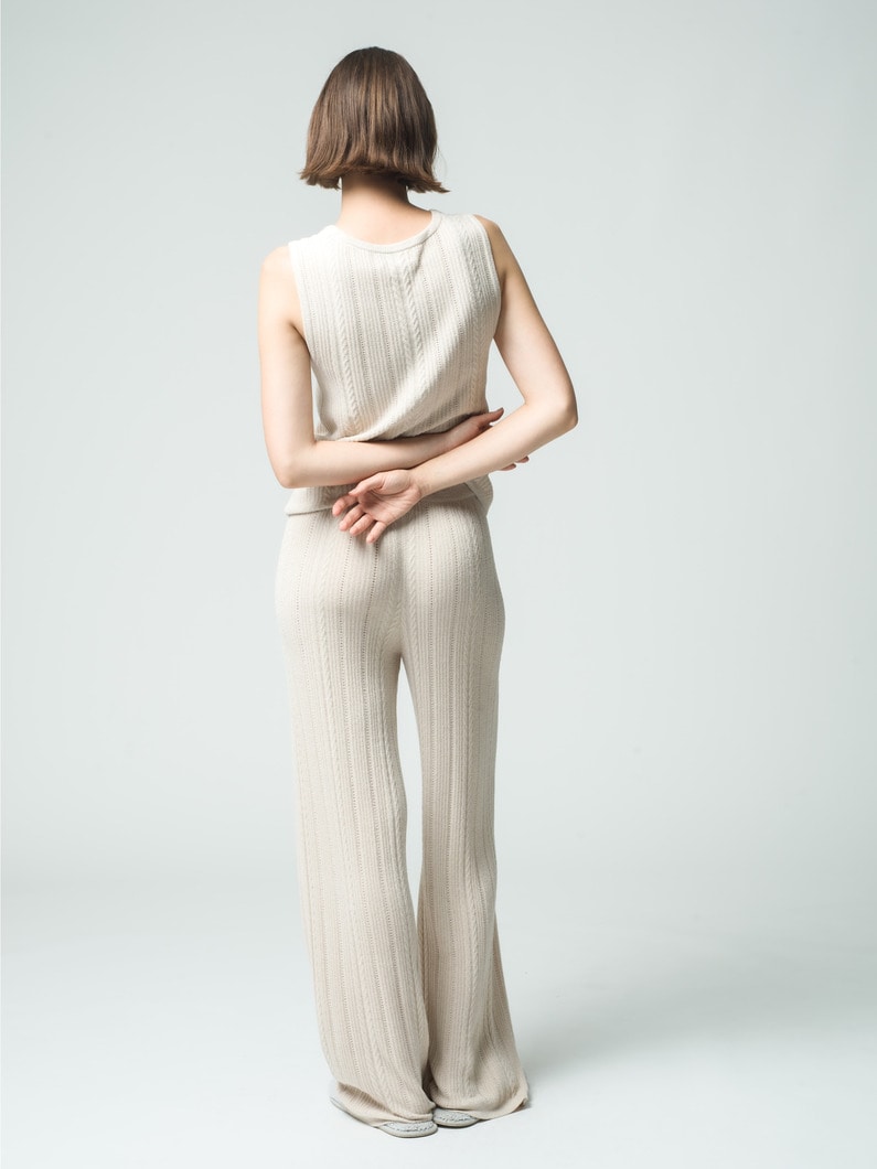 コージーシック ウルトラライト ケーブルニット アンクルパンツ 詳細画像 ivory 3