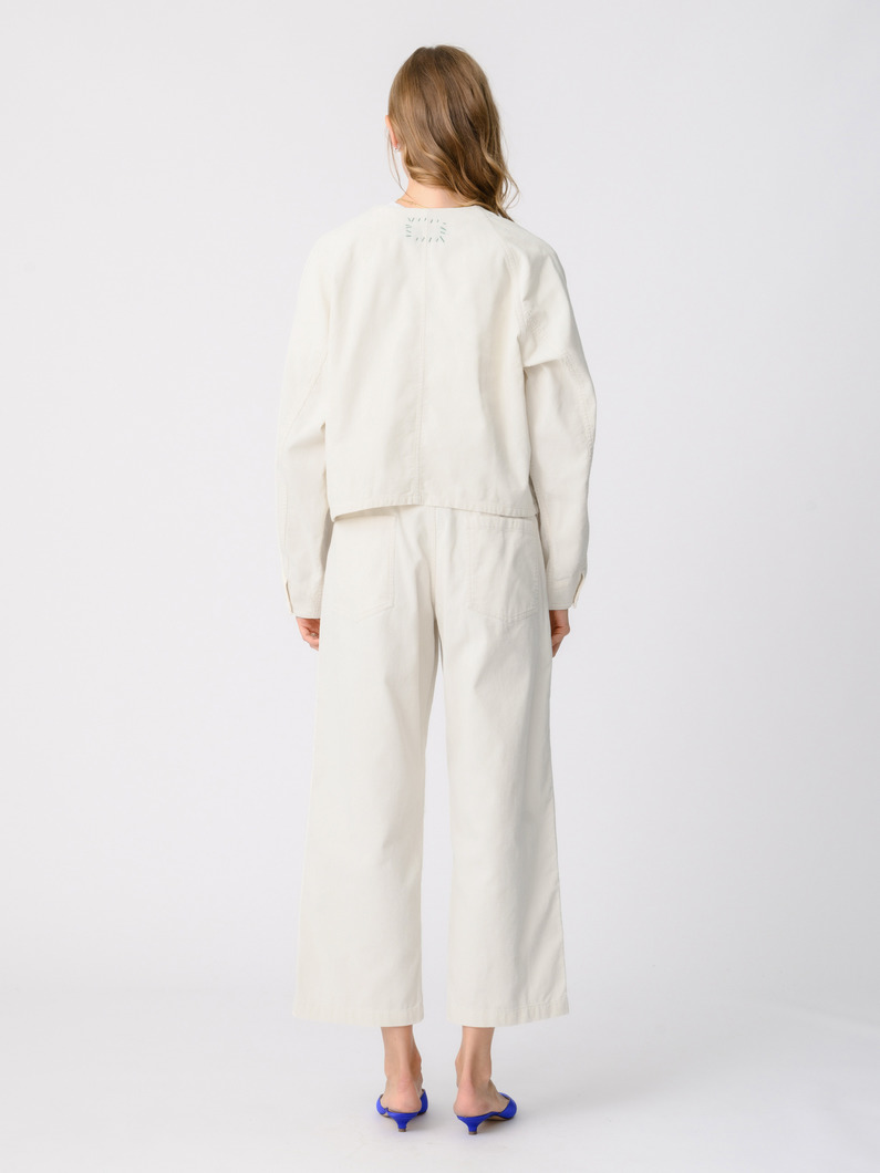 オーガニックコットン コーデュロイ パンツ 詳細画像 white 2